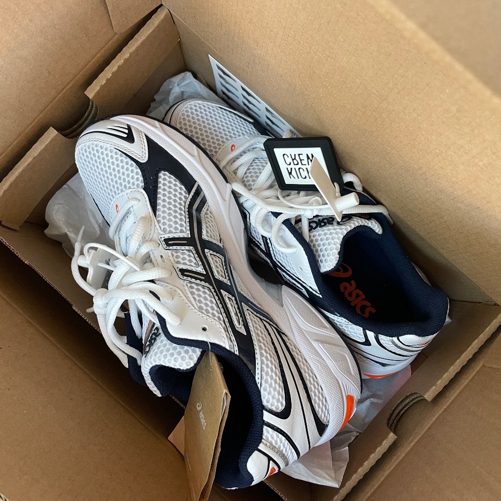 ASICS 1130 gel midnight and orange sneaker